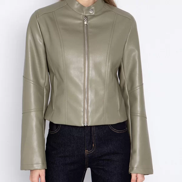 TOI&MOI ΤΖΑΚΕΤ ΔΕΡΜΑΤΙΝΗ 60-1712-126-334 Khaki