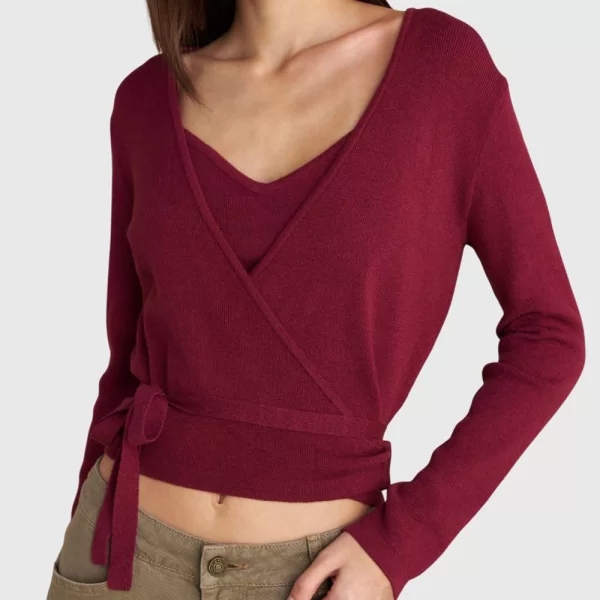 ATTRATTIVO ΖΑΚΕΤΑ&ΜΠΛΟΥΖΑ ΣΕΤ 9P23401-CHERR Bordeux