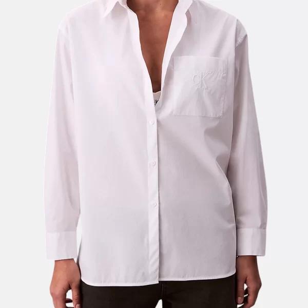CALVIN KLEIN JEANS POPLIN RELAXED SHIRT LV047C143G-YAA White