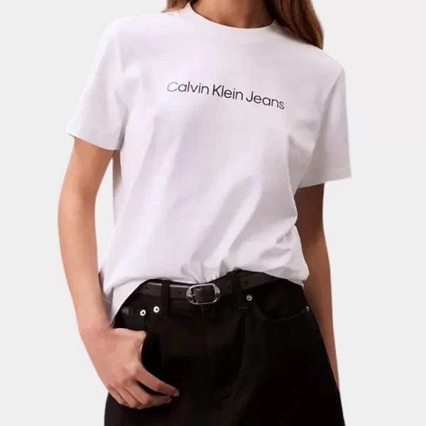 CALVIN KLEIN JEANS A- INST LOGO CLASSIC TEE SS LV047C912G-YAA White