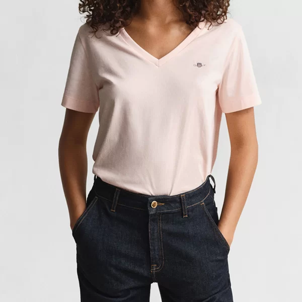 GANT ΜΠΛΟΥΖΑ ΚΜ REG SHIELD SS V-NECK T-SHIRT 3GW4200750-647 Nude