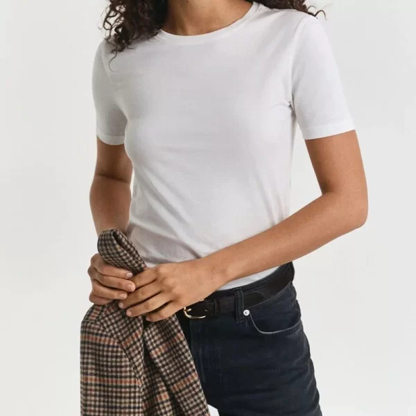 GANT ΜΠΛΟΥΖΑ ΚΜ LIGHT COTTON SS T-SHIRT 3GW4202596-110 White