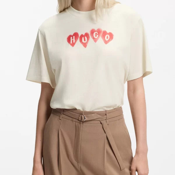 HUGO Vintage Tee_22 10279054 01 50561164-102 Ecru