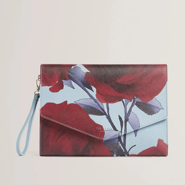 TED BAKER EMRYNN Rose Print Pouch 282649-mid Mixed