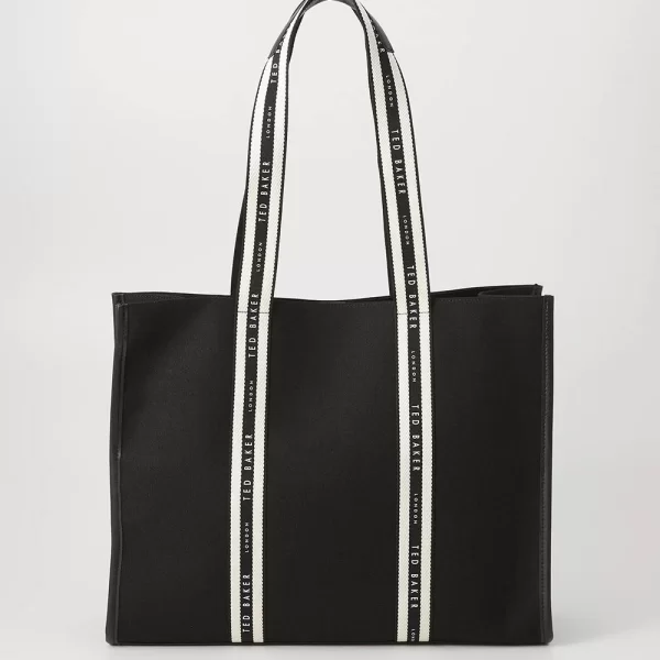 TED BAKER GEORJEY Branded Webbing Canvas Tote (Διαστάσεις: 14 x 36 x 45εκ.) 261689-BLACK Black