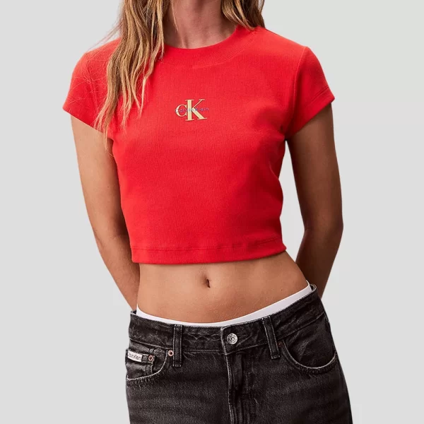 CALVIN KLEIN JEANS MONOGRAM BABY TEE LV047AB802-TNC Red