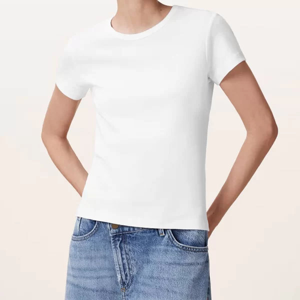 ALL SAINTS STEVIE TEE W194JA-OPTIC WHITE OffWhite