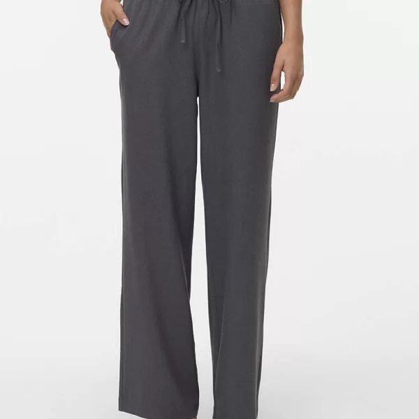 VERO MODA VMMILLY LW WIDE STRING PANT NOOS 10331924-Dark Grey Melange DarkGray