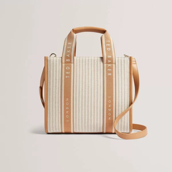 Ted Baker TED BAKER HARLLEE Striped Canvas Small Webbing Cross Body Bag (Διαστάσεις: 25 x 20 x 10εκ.) 279871-CAMEL Camel
