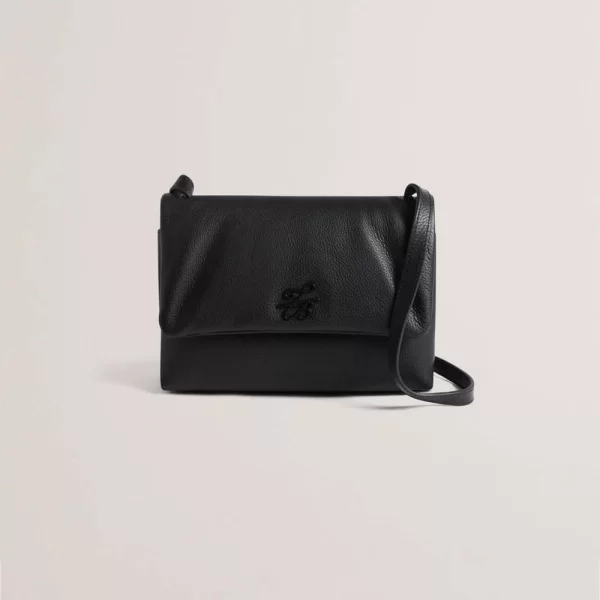 TED BAKER MARRISA Padded Leather Crossbody Bag (Διαστάσεις: 22 x 16 x 7εκ.) 279186-BLACK Black