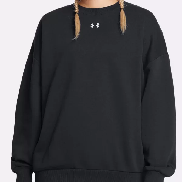 UNDER ARMOUR Rival Fleece OS Crew 1386463-001 Black