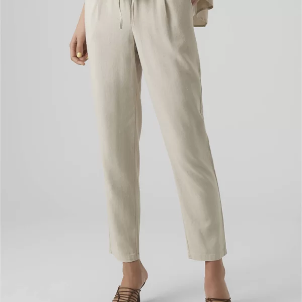 VERO MODA VMJESMILO ANKLE PANTS GA NOOS 10279691-Silver Lining Biege