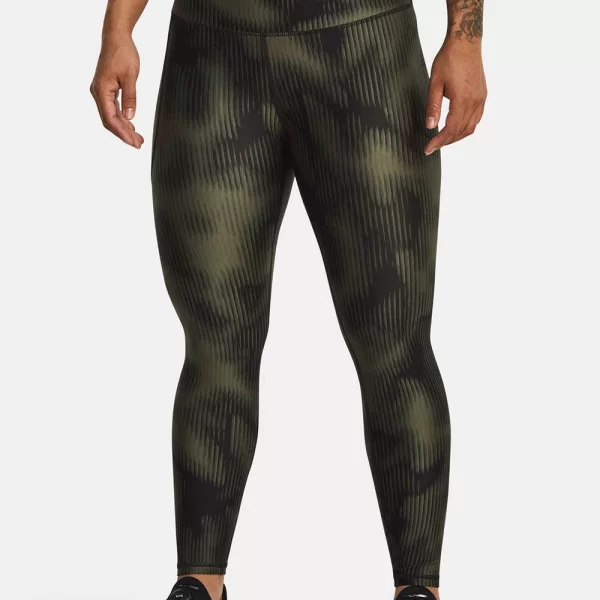 UNDER ARMOUR UNDER ARMOUR Women''s HeatGear® Armour Printed Ankle Leggings 1365338-390 Olive