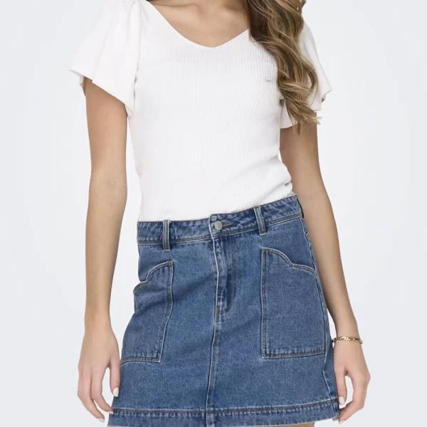 ONLY ONLLEELO S/S BACK PULLOVER KNT NOOS 15203888-Eggnog White