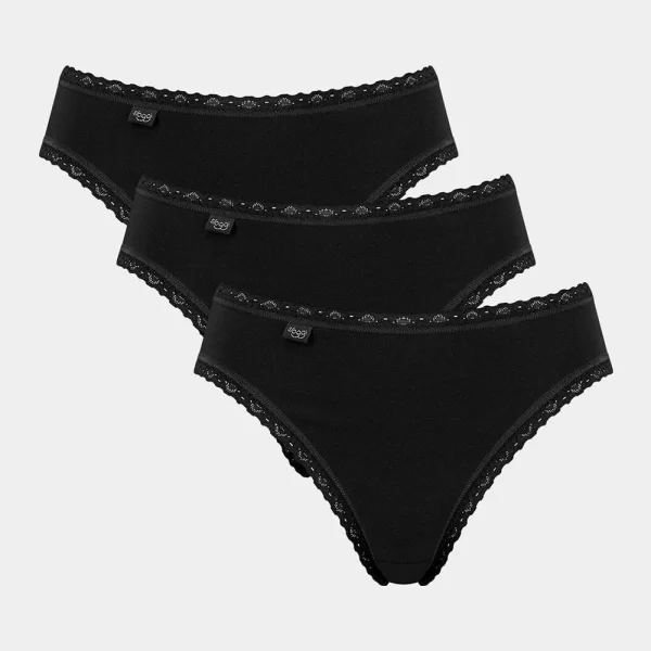 SLOGGI ΣΛΙΠ 24/7 Cotton Lace Tai C3P 10167199-0004 Black