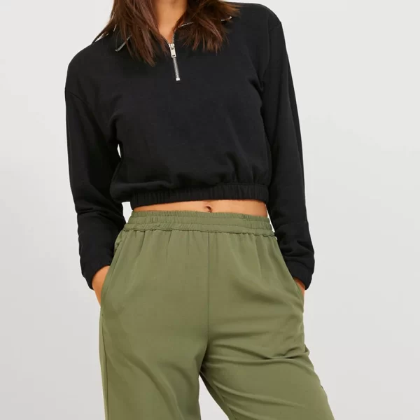 JJXX JXALFA REG LS EVERY ZIP SWEAT SWT NOOS 12226248-BLACK Black