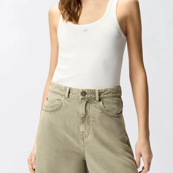 PINKO CALCOLATORE CANOTTIERA COSTINA 100807A338-Z05 White