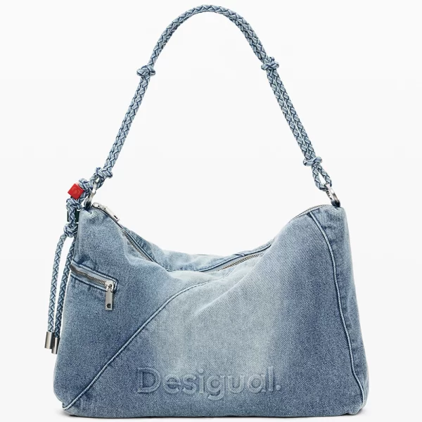 DESIGUAL BAG_HALF LOGO DENIM L ΤΣΑΝΤΑ ΓΥΝΑΙΚΕΙΟ 26SAXD27-5005 DenimBlue