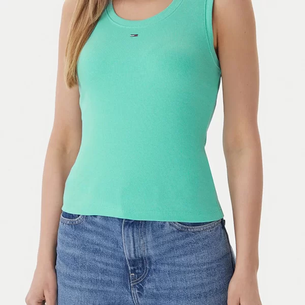 TOMMY JEANS TJW ESSENTIAL RIB TANK EXT DW0DW20673-L5C Green