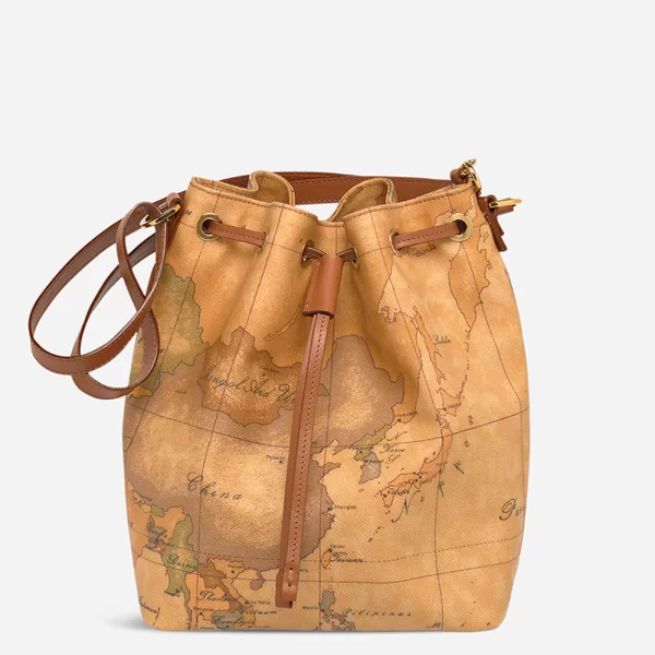 Alviero Martini ALV.MARTINI DRAWSTRING 70%CO,PVC30%LEAT. IT.ORIGIN CD082-6000-0010 Tan