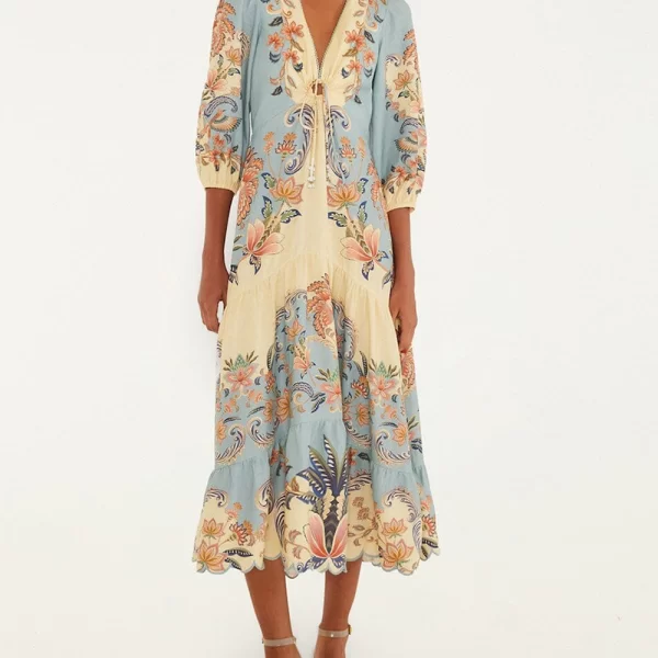 FARM RIO BOHO BEAUTY BUTTER MAXI DRESS-BOHO BEAUTY BUTTER 351310-26016 Multi