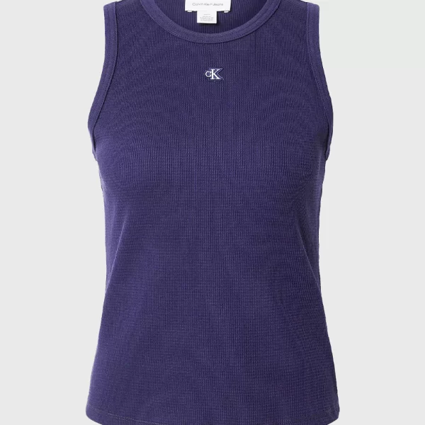 CALVIN KLEIN JEANS SL MONOGRAM PATCH WAFFLE RACER T LV047F232G-9EI Indigo