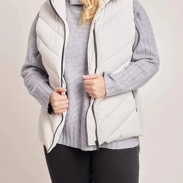 PARABITA PARABITA Αμάνικο μπουφάν με ελαστικά πλαϊνά 012420708555-015 LightGray