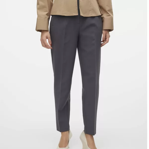 VERO MODA VMLINA HW TAPERED PANT NOOS 10309140-Grey Pinstripe Gray