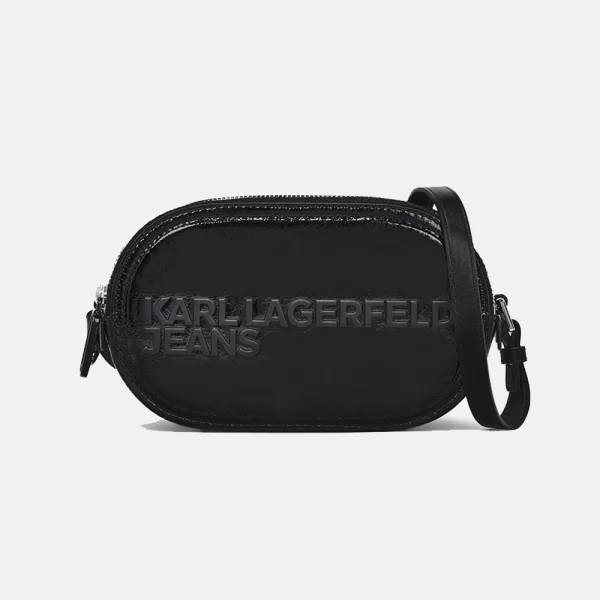 KARL LAGERFELD JEANS KARL LAGERFELD JEANS KLJ ESSENTIAL PU CAMERA BAG (Διαστάσεις: 21 x 12.5 x 7εκ.) A1W30336-999 Black