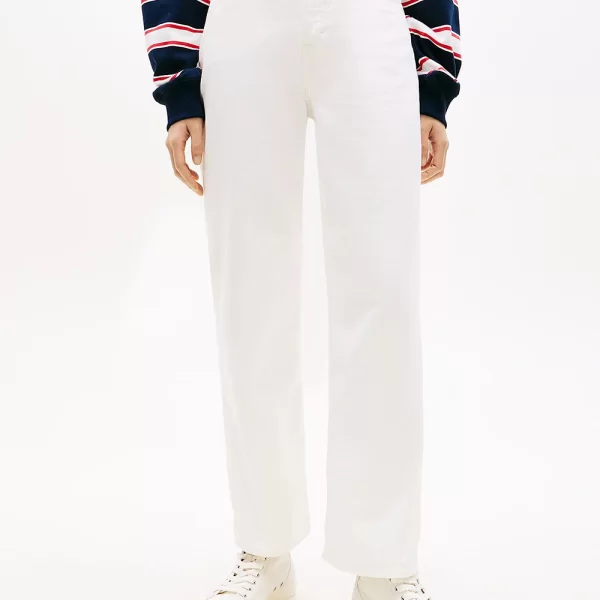 TOMMY JEANS LAYLA HR SLIM STR CBF FLG BJ6099 DW0DW22773-1D032 White