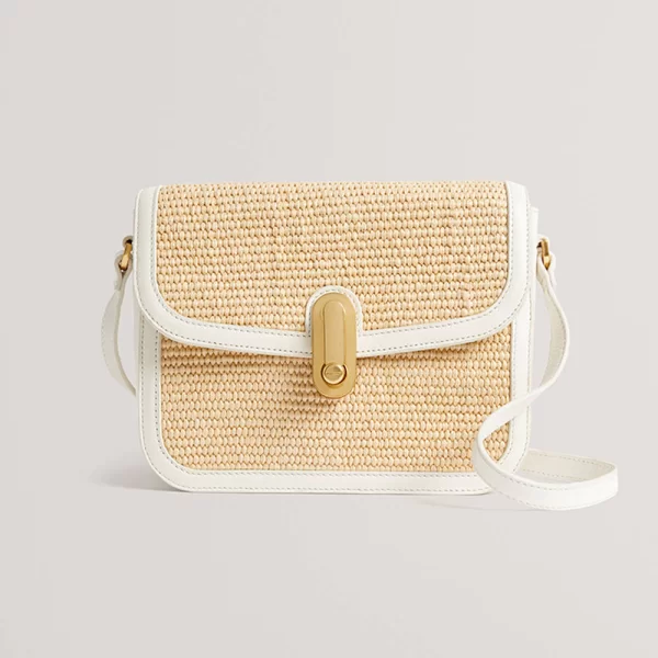 Ted Baker TED BAKER KKASSIA Small Zipped Canvas Pouch (Διαστάσεις: 23 x 20 x 7εκ.) 280648-ECRU Ecru
