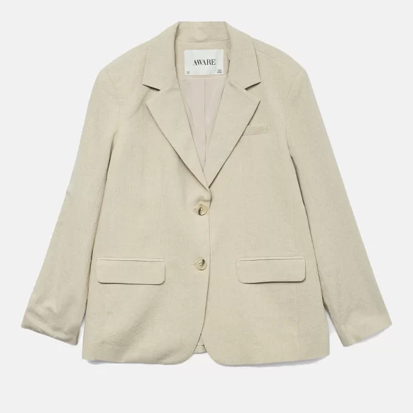 AWARE BY VERO MODA VMPENELOPE LS LOOSE BLAZER VMA 10325347-NATURAL Ecru