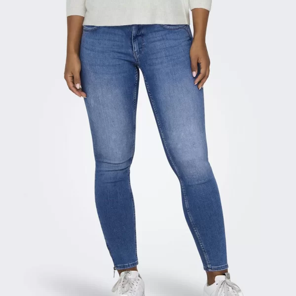 Only ONLY ONLKENDELL REG SK ZIP ANK TAI582 NOOS 15278378-Light Medium Blue Denim DenimBlue