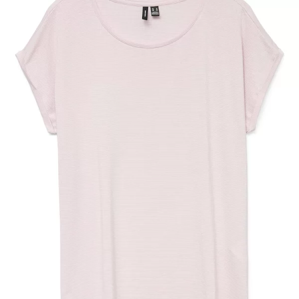 VERO MODA VMLAVA GLITTER SS TOP STRIPE GA JRS NOOS 10250488-Pink LightPink