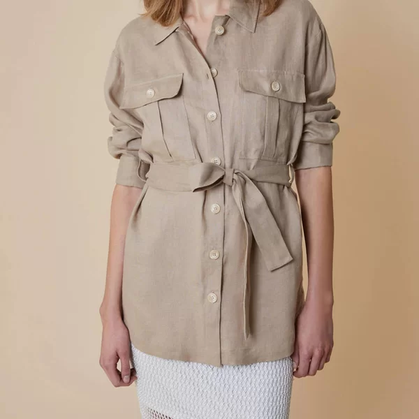 PENNY BLACK ΡΟΥΧΑ ΠΟΥΚΑΜΙΣΑ ΜΑΚΡΥΜΑΝΙΚΑ 2511111223200-005 Biege