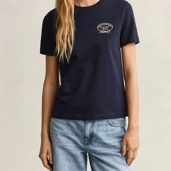 GANT ΜΠΛΟΥΖΑ ΚΜ ROPE GRAPHIC SS T-SHIRT 3GW4201443-433 DarkBlue