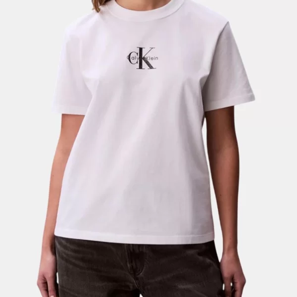 CALVIN KLEIN JEANS SS 20s CLASSIC LOGO TEE LV047C856G-YAF White