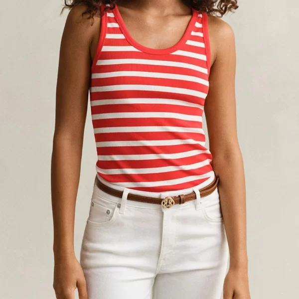 GANT ΜΠΛΟΥΖΑ ΧΜ STRIPED RIBBED TANK TOP 3GW4201442-679 OrangeRed