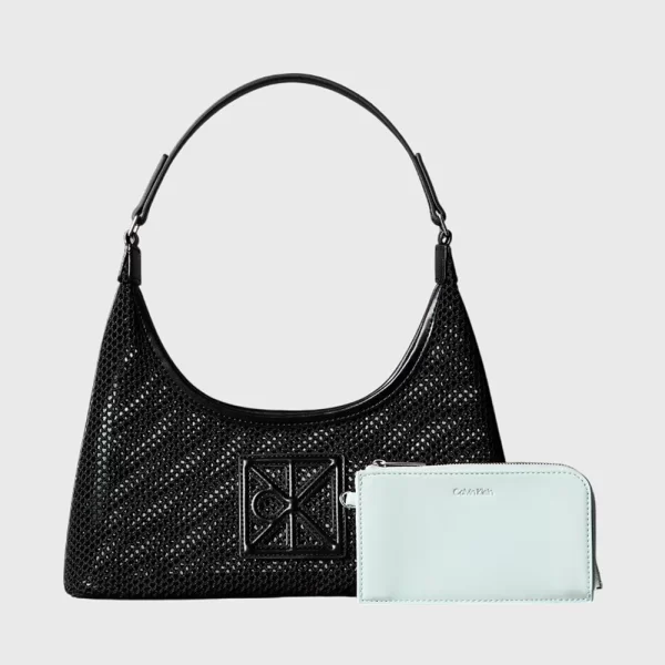 Calvin Klein CALVIN KLEIN JEANS EMBLEM MESH SHOULDER BAG LV04F3381G-UB1 Black