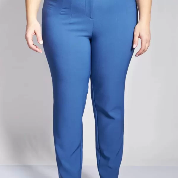 PARABITA Κρεπ παντελόνι slim fit 012610200319-024 Blue