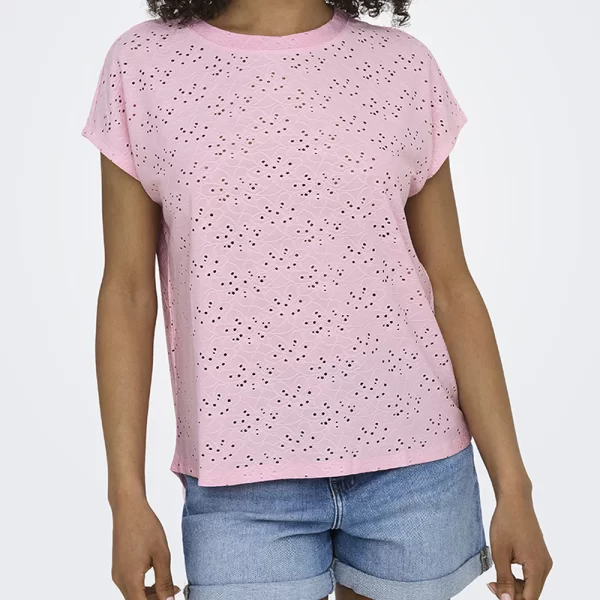 ONLY ONLSMILLA S/S TOP JRS NOOS 15231005-Roseate Spoonbill Pink
