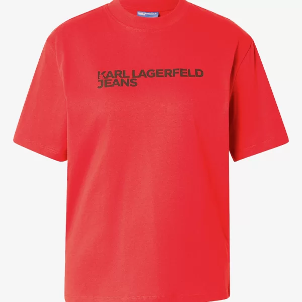 KARL LAGERFELD JEANS KLJ REG SS ESSENTIAL TEE A1W17005-1HC Red
