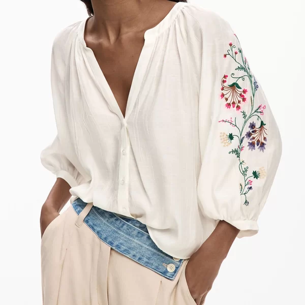 DESIGUAL BLUS_ROMAN ΜΠΛΟΥΖΑ ΓΥΝΑΙΚΕΙΟ 26SWBW13-1000 White