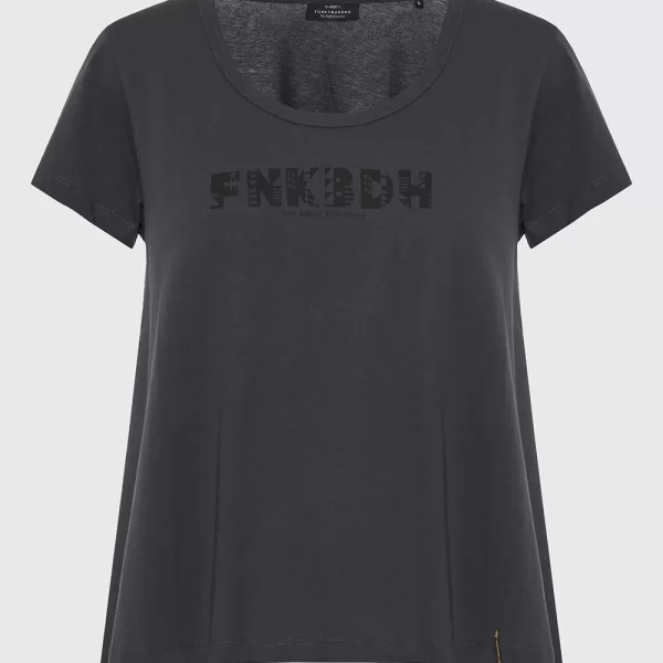 FUNKY BUDDHA T-Shirts FBL013-128-04-ANTHRACITE DarkSlateGrey
