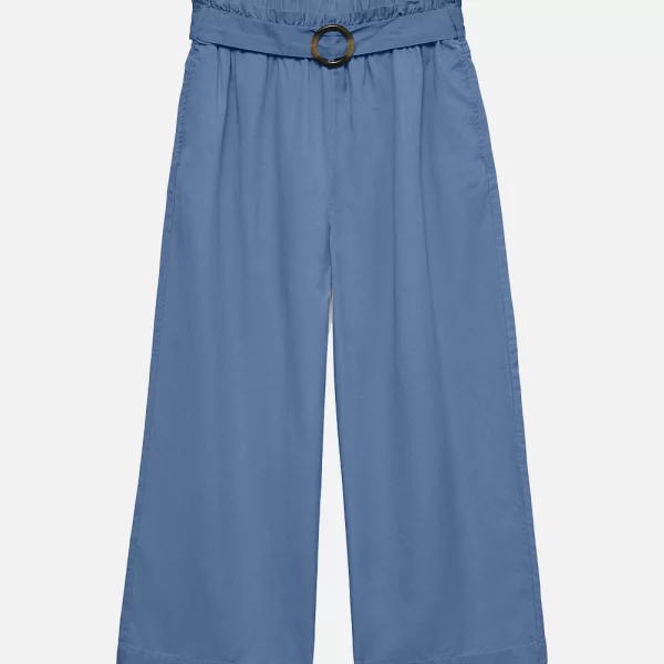 VERO MODA VMBREE HR TENCEL BELT CULOTTE PANTS 10341670-Medium Blue Denim Blue