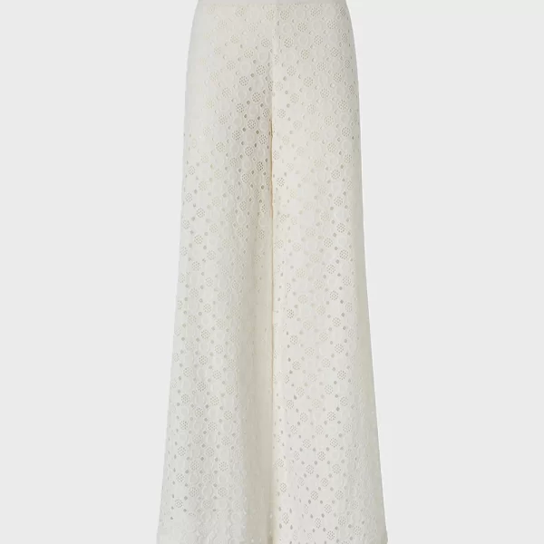 PINKO KIMMY PANTALONE POPELINE RICAM 106440A35P-Z05 White