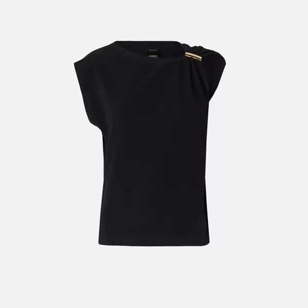 PINKO MELODY MAGLIA JERSEY COTONE ST 106478A35D-Z99 Black