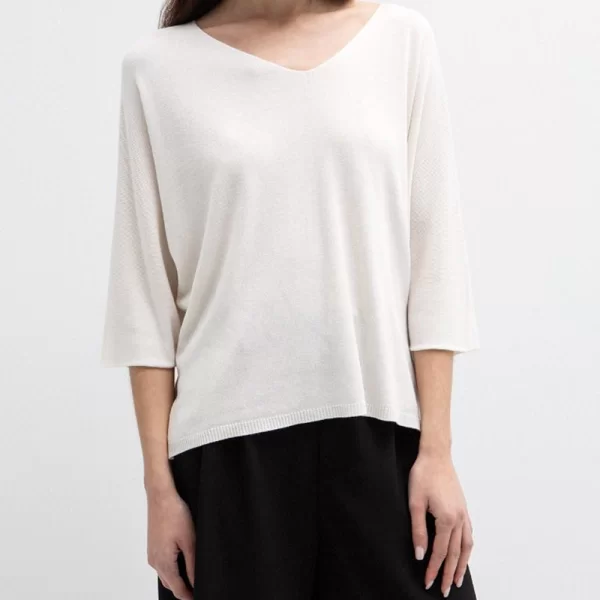 TOI&MOI ΠΛΕΚΤΗ ΜΠΛΟΥΖΑ 70-4949-126-1002 OffWhite