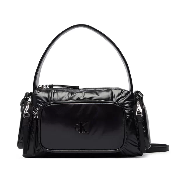 CALVIN KLEIN POCKET SHINY NYLON SMALL BAG LV04F3405G-UB1 Black