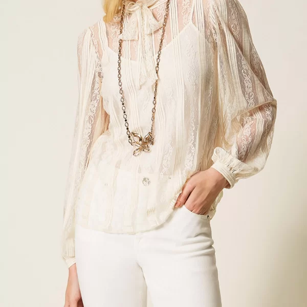 TWINSET ΜΠΛΟΥΖΑ 261TP2541-00059 Ecru